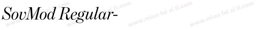 SovMod Regular字体转换